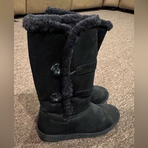 EUC Arizona Women’s Soft Faux fur suede winter snow rain boots below knee 8